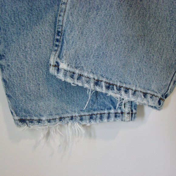 Vintage 90s Levi's 550 Jeans Relaxed Fit Tapered Leg Black Batwing 1991 34 x 30 - Picture 9 of 15